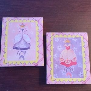 Pink and Purple Princess Canvas Wall Art.